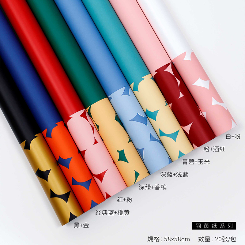 Yuyin Sweet Waterproof Korean-style flower wrapping Paper, flower shop bouquet wrapping paper, wholesale flower decoration materials details Picture
