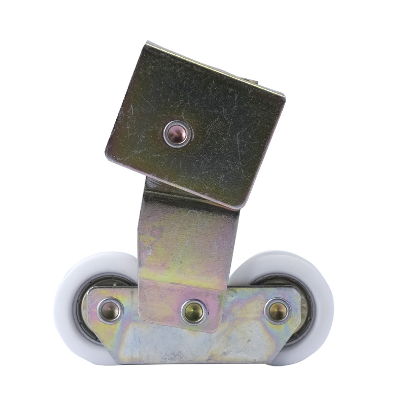 Factory direct delivery bearing single-wheel aluminum alloy door and window pulley iron color-coated sliding door and window pulley accessories details Picture