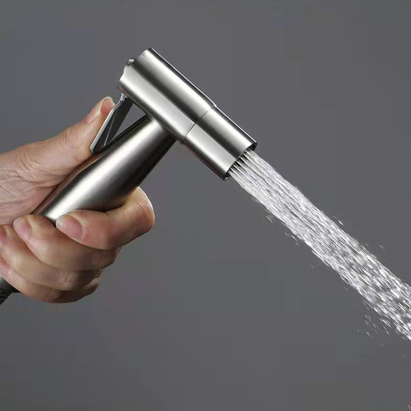 304 stainless steel spray gun for women, toilet companion, handheld pressurized water gun nozzle, black and gold cleansing nozzle details Picture