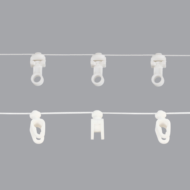 Serpentine curtain bead series curtain track accessories Pulley nano silent fixed-distance button bead serpentine curtain Specification drawing