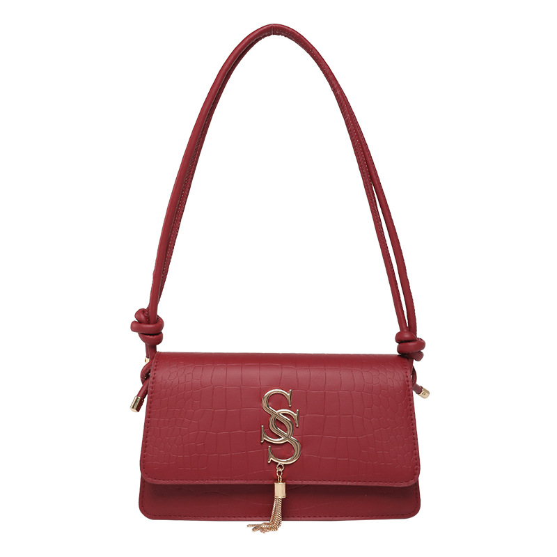 A new minimalist single-shoulder underarm bag with a unique design for women in 2025, a versatile and fashionable crocodile print handbag for women Item Picture
