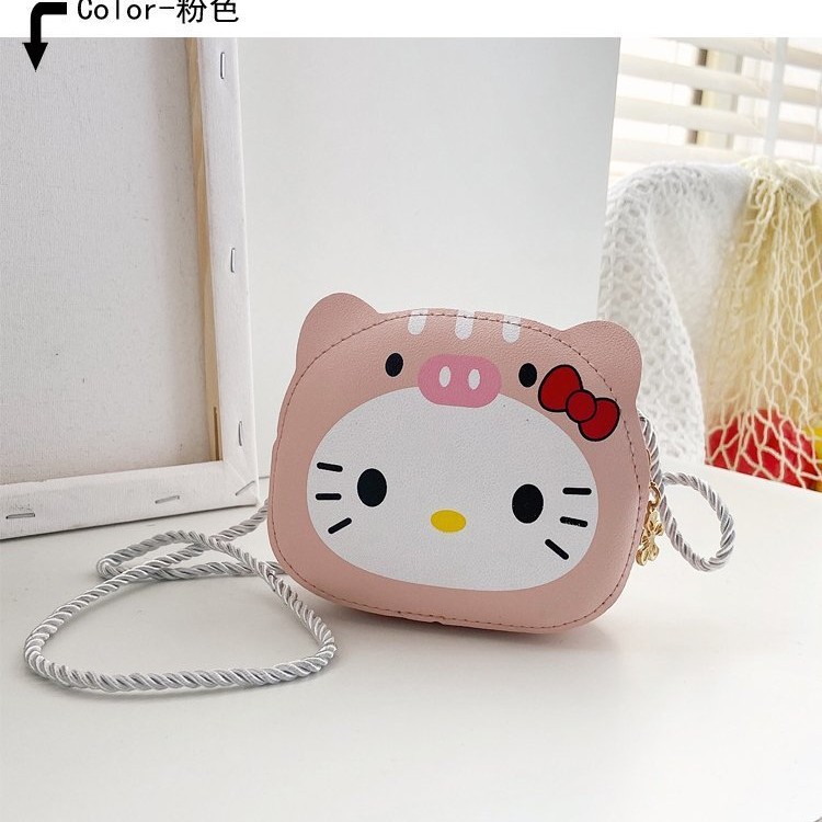 In 2024, there will be casual children's crossbody single-shoulder bags, cute cartoon mini bags, pu popular and internet-famous little cats details Picture