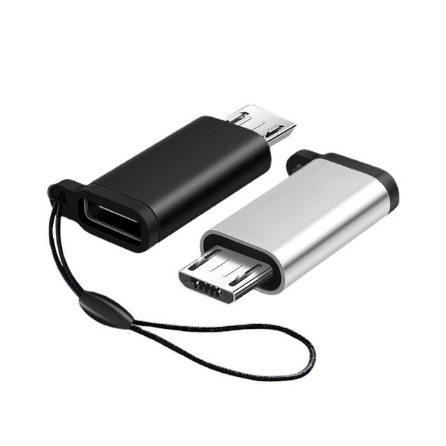 Factory wholesale Type-c to Micro adapter with deduction, Android Type-C mobile phone adapter, aluminum alloy Item Picture