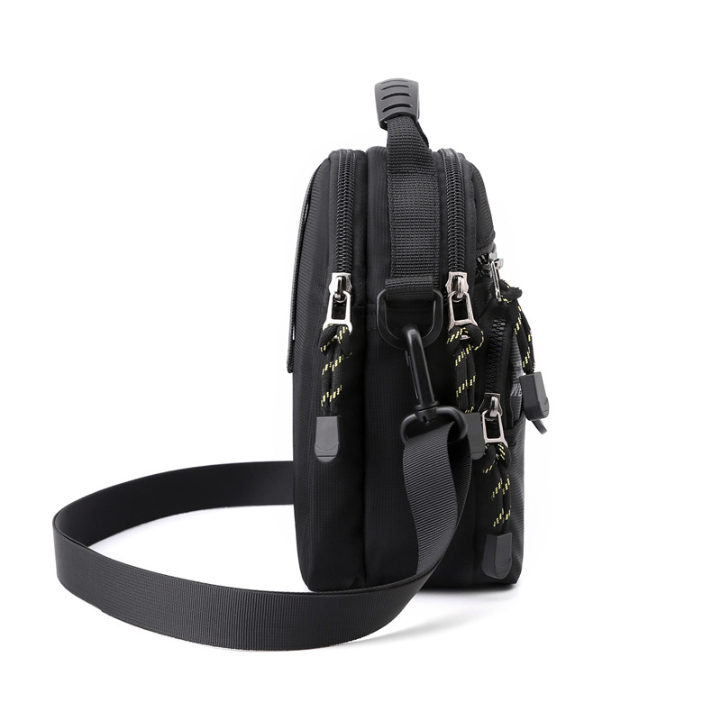 New fashionable crossbody bag, men's sports water-resistant single-shoulder bag, personalized casual cycling bag, trendy crossbody backpack Specification drawing