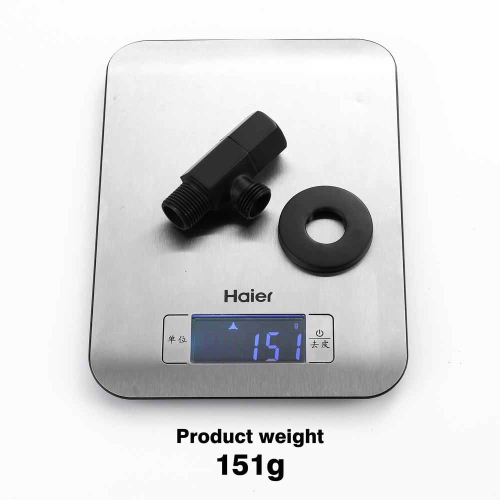 HIDEEP Black hexagonal handwheel brass Angle valve bathroom faucet hot and cold Angle valve Factory Direct sales HIJF020 Application Scenario