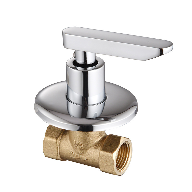 Cross-border foreign trade brass 4-inch concealed valve wall-mounted switch, school bathroom bathhouse shower head valve, solar water supply valve Specification drawing