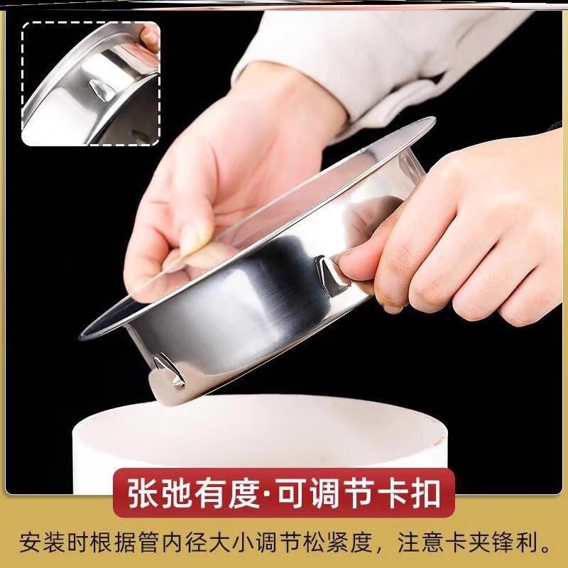 Stainless steel internal insert floor drain anti-odor sealing cover, pvc pipe plug, sewer pipe cleaning opening cover, anti-plug head sealing cover Application Scenario
