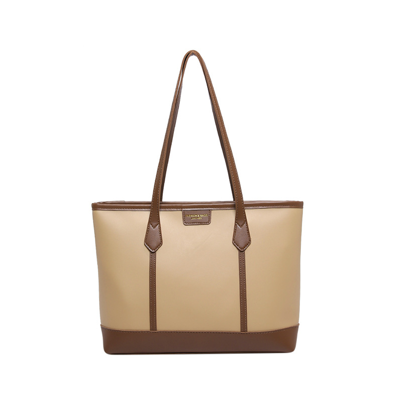 A large-capacity, high-quality commuter bag for women in 2024, a popular new lychee pattern interlayer single-shoulder tote bag Item Picture