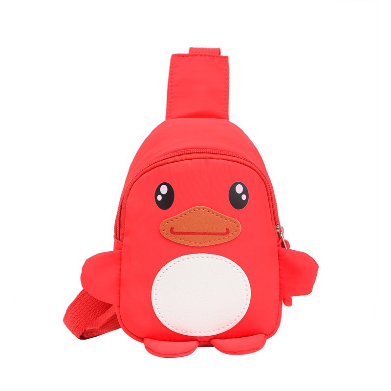 Children's bags, boys' crossbody cute duck chest bag, Korean-style small cross bag, cute baby outdoor travel backpack trend Item Picture