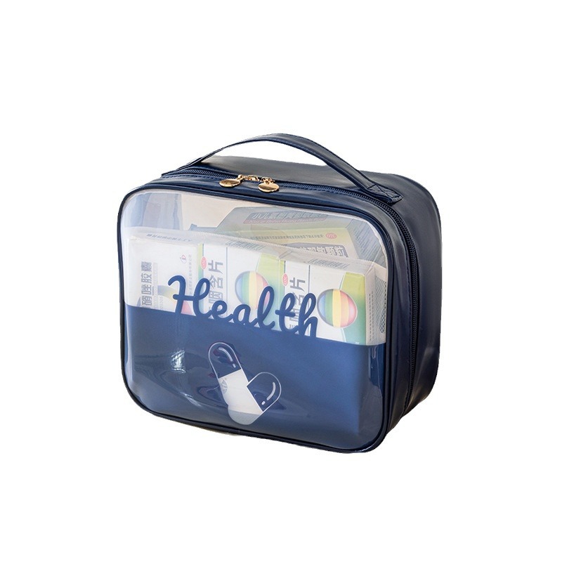 Transparent waterproof medicine bag, portable medical bag, travel portable first aid bag, visible medicine storage bag, home medicine bag Item Picture