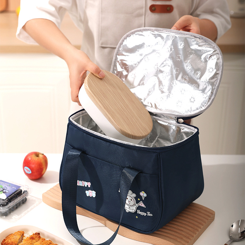 Runhui Vitality Cartoon Student Lunch Box Bag, bento Insulated Bag, Office Worker lunch box, handbag, food delivery insulated box details Picture
