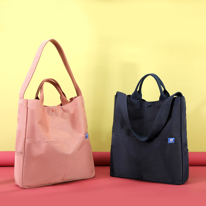 Custom-made LOGO new style nylon shoulder bags for foreign trade, large-capacity handbags for women, nylon fabric bags for ladies details Picture