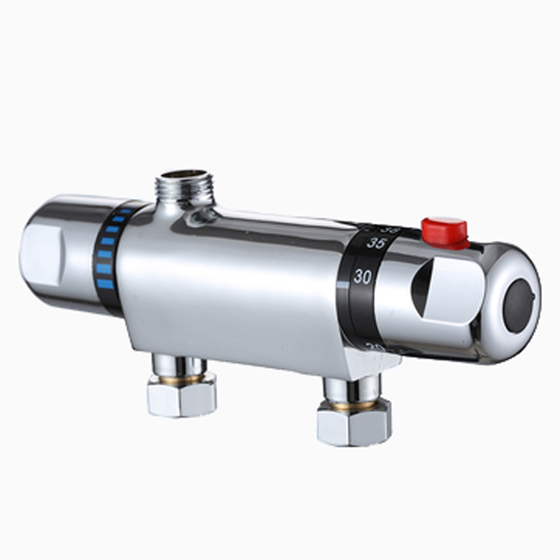 All-copper constant-temperature faucet, solar water heater, constant-temperature mixing valve, concealed and exposed temperature control valve, bathroom shower set Specification drawing