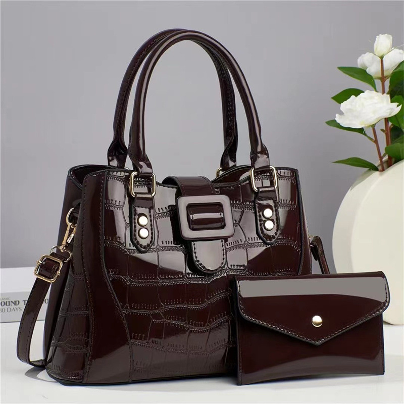 2023 grand retro crocodile pattern mother-and-child bag with a large capacity women's bag, versatile single-shoulder crossbody bag, one-piece consignment Specification drawing