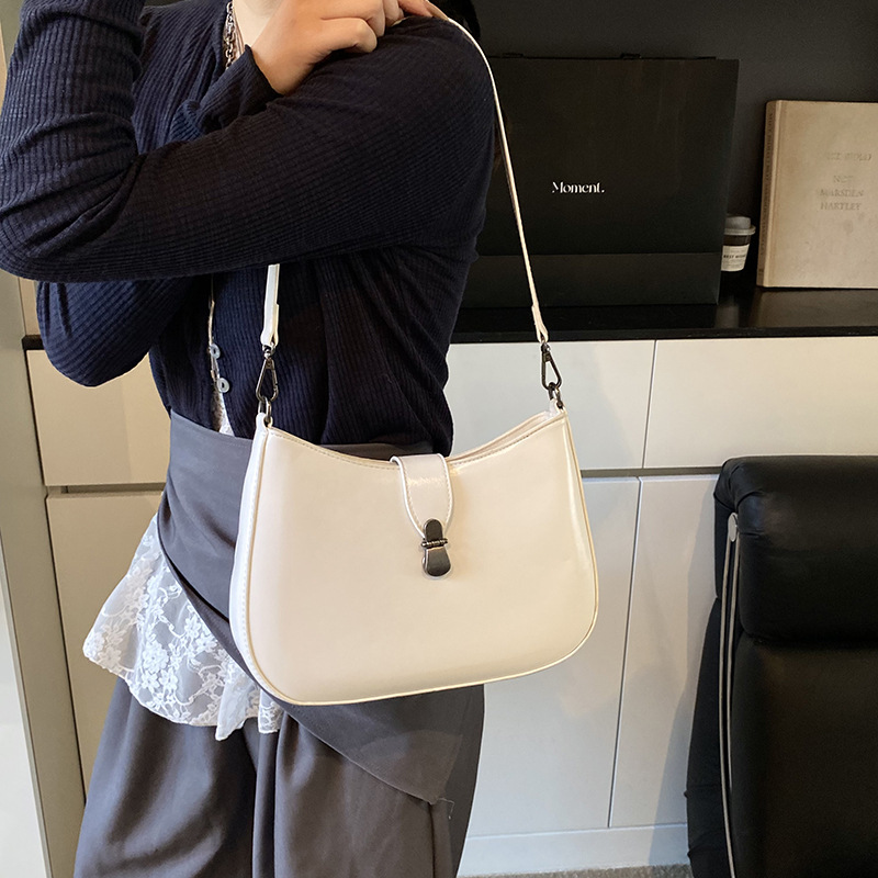Cross-border high-end soft leather single-shoulder underarm bag for women 2025 new style, fashionable and versatile commuting crossbody tote bag Specification drawing