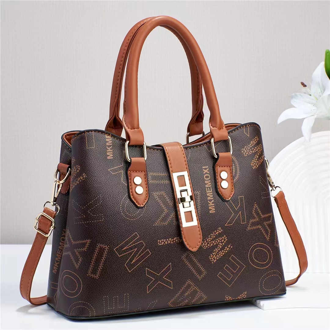 Handbag for women 2023 New style Tote bag, fashionable printed mom bag, versatile, single-shoulder, elegant crossbody bag full figure