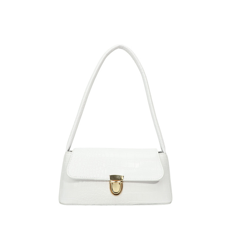 New trendy underarm bag 2025, high-quality single-shoulder handbag, summer style for girls, crocodile pattern trendy women's bag Item Picture
