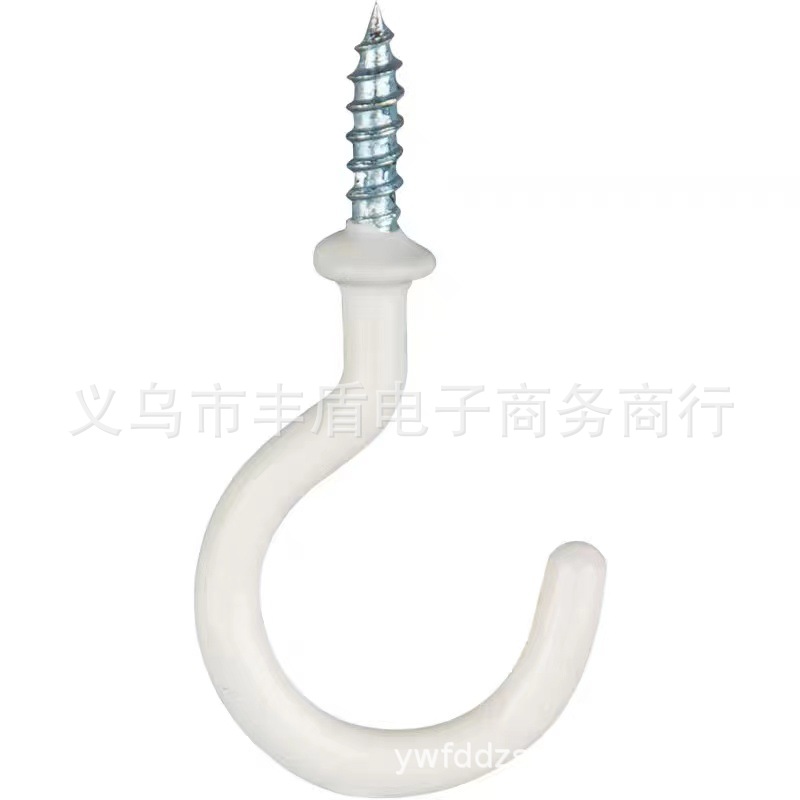 Copper-plated cup hooks, plastic-coated cup hooks, hook lamp hooks, dipped plastic cup hooks with pads, cup hooks with pads, hook question mark hooks Specification drawing