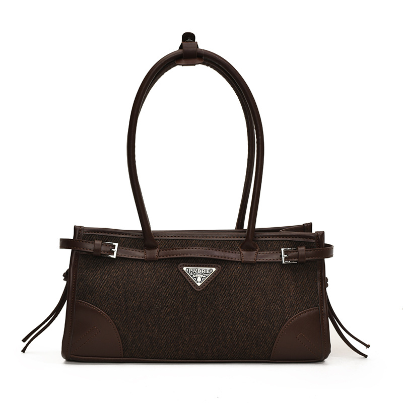 Korean-style simple single-shoulder underarm bag, fashionable and retro work commuting bag for women, new 2024 niche design bag Item Picture