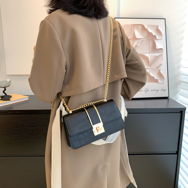 Bags New Autumn Korean style chain bag, trendy texture, casual stone pattern commuting single-shoulder bag Application Scenario