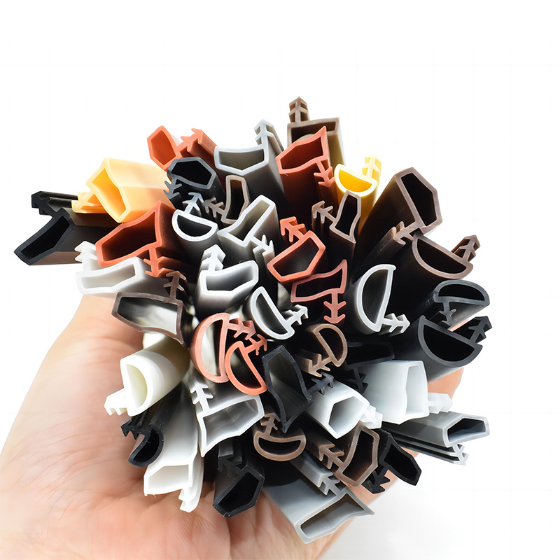 Soundproof sealing strips for bedroom door gaps, silent anti-collision strips for wooden doors, windproof and heat-insulating rubber strips for door frames, and conventional slot type Item Picture