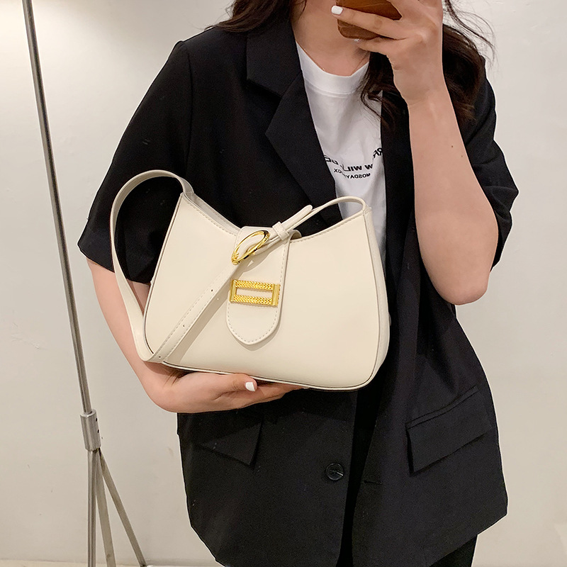 Cross-border bags 2025 New casual and Versatile soft leather crossbody baguette bag, fashionable single-shoulder armpit bag details Picture