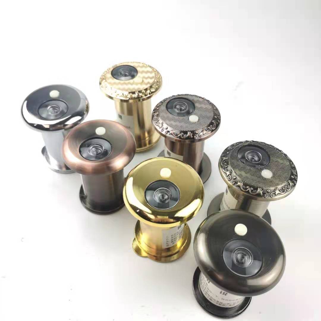 Zhegao Factory supplies 35mm outer tube diameter 220-degree wide-angle copper-zinc alloy doorbell door door mirror door eye straps full figure