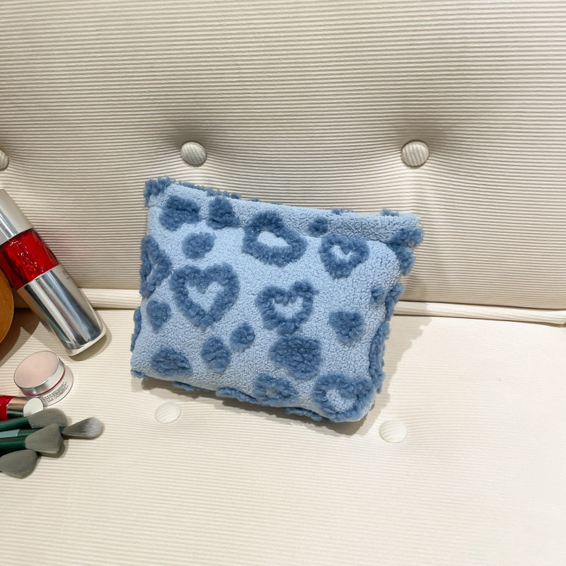 2025 Cross-border cute velvet bag, zipper bag, mini jewelry, cosmetics storage, coin purse full figure