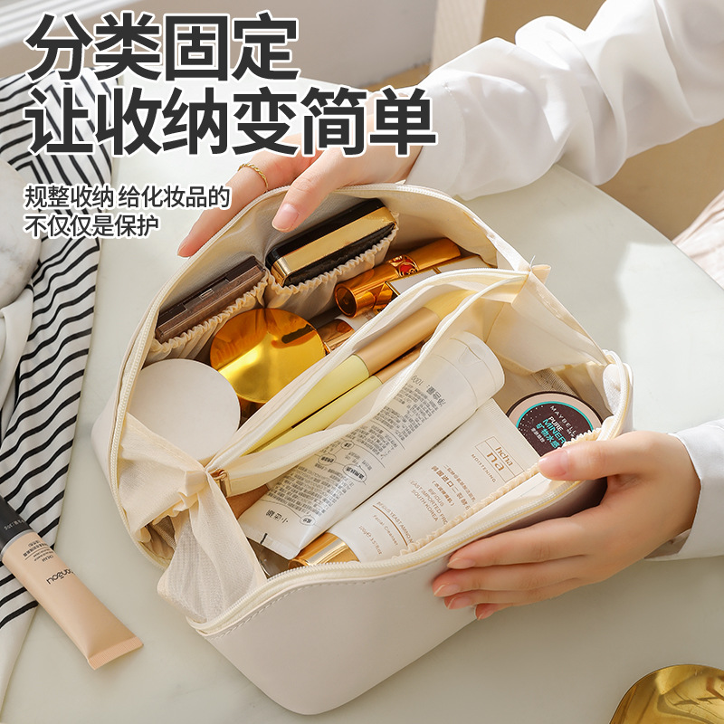 A minimum batch of portable large-capacity hand-held makeup storage bags, travel toiletries, pillows and makeup bags details Picture