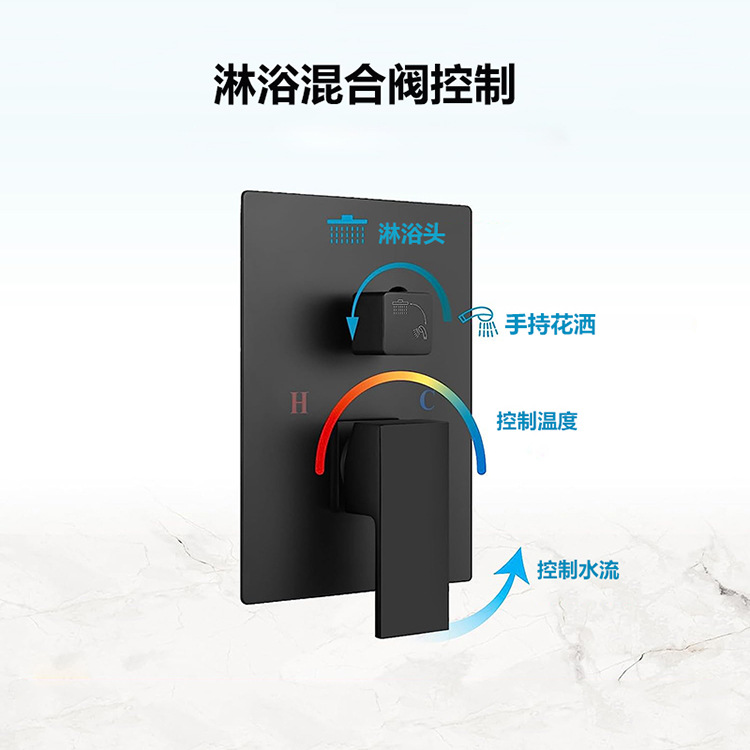 Cross-border concealed shower head set processing, customization and wholesale, built-in shower set, copper bath shower Application Scenario