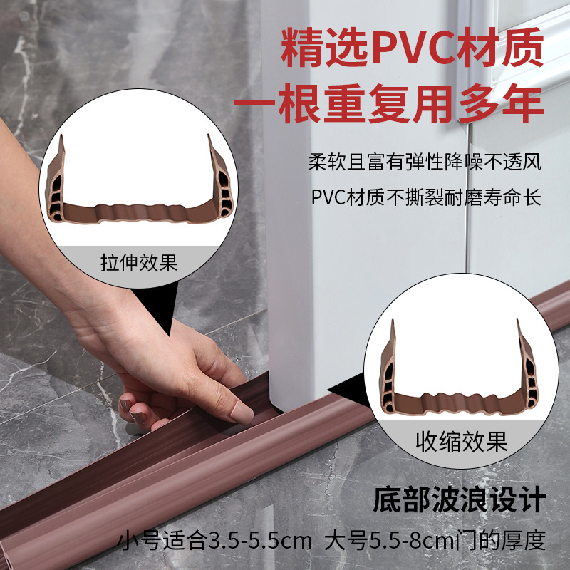 Patented double-layer door gap and bottom sealing strip, self-adhesive soundproof and anti-theft door gap baffle, glass door rubber strip, window stop Specification drawing