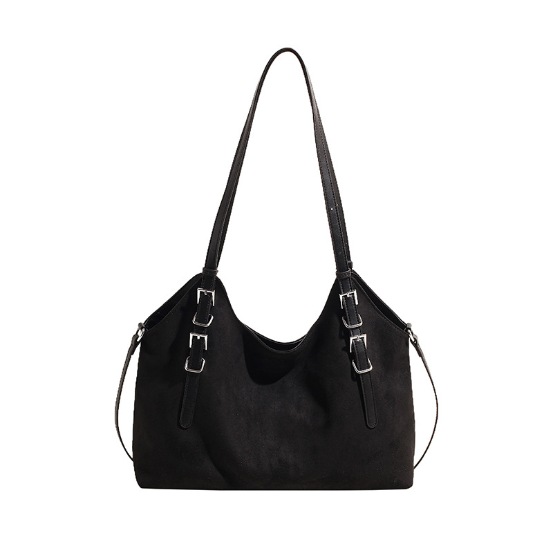 Autumn and winter retro matte large-capacity bag for women, 2024 new commuter single-shoulder bag, high-end hand-held tote bag Item Picture
