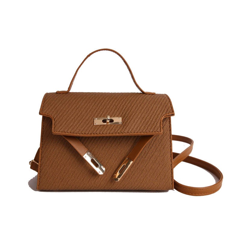 Bag Girl 2025 Spring/Summer New locking fashionable women's bags, trendy embossed women's single-shoulder bags, trendy crossbody bags Item Picture