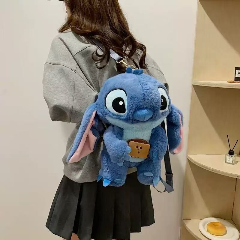New cartoon plush toy backpack, large-capacity claw machine doll, exchange plush doll, children's travel backpack Specification drawing