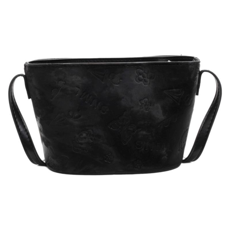 High-end quality solid color simple bucket bag for women, new Spring 2025 fashion and versatile crossbody bag, embossed bucket bag Item Picture