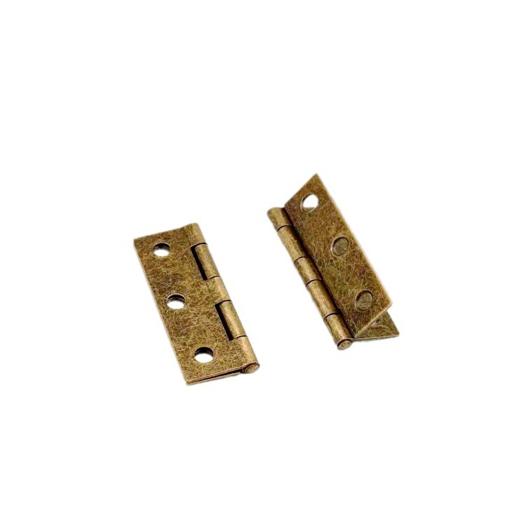 Direct sales from the manufacturer of antique copper-colored hinges. Retro door hinges. 2.5-inch small wooden box packaging gift box. The hinges are green and ancient Item Picture