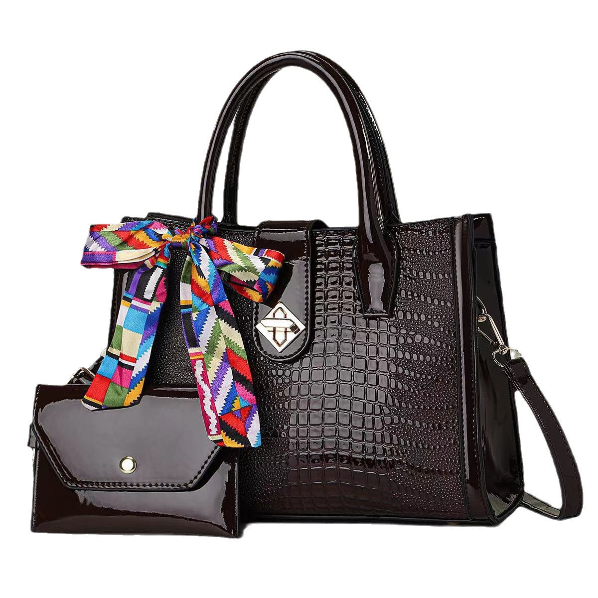 Cross-border bags: 2024 New style, trendy, stylish, simple and individual single-shoulder crossbody women's bag, retro mother-and-child bag for export Item Picture