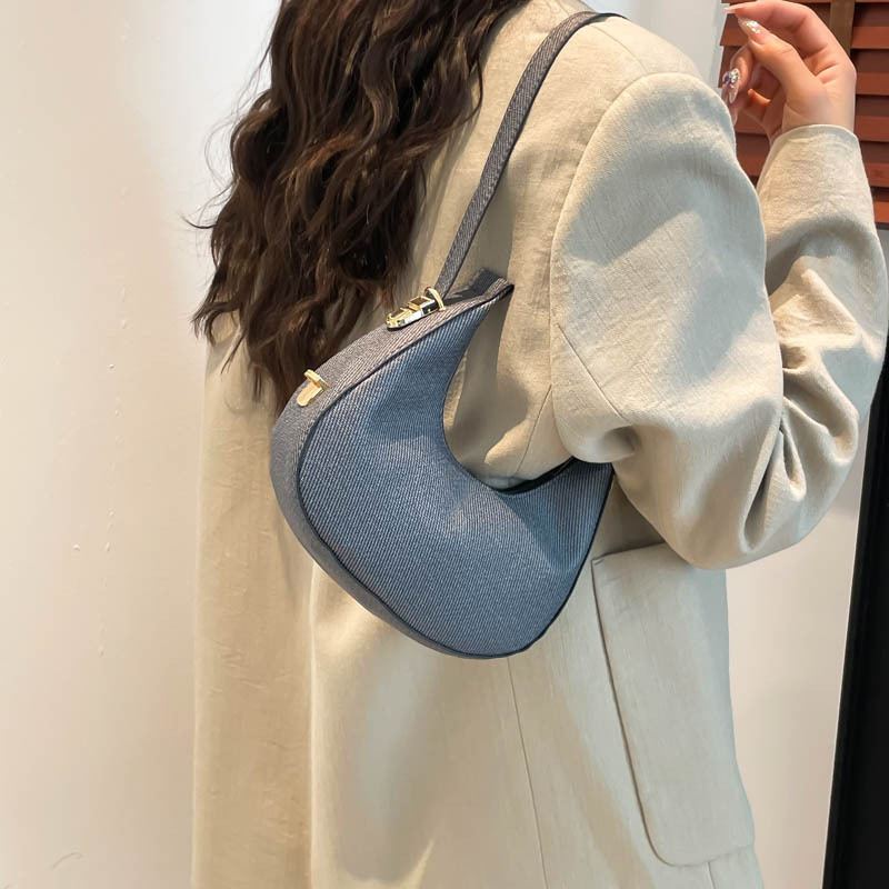 Retro underarm casual bag for women 2025 new spring style, stylish and solid color stone pattern single-shoulder hand-held dumpling bag details Picture