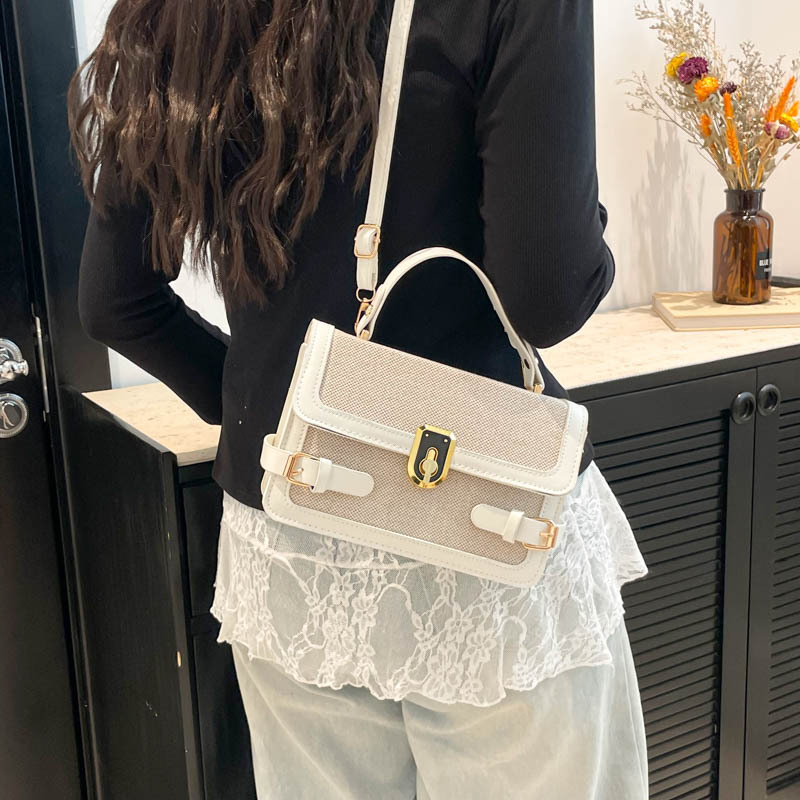 Niche fashion color-blocking design small bags for women, Spring/Summer 2025, hand-held small square bags, single-shoulder bags, crossbody bags details Picture