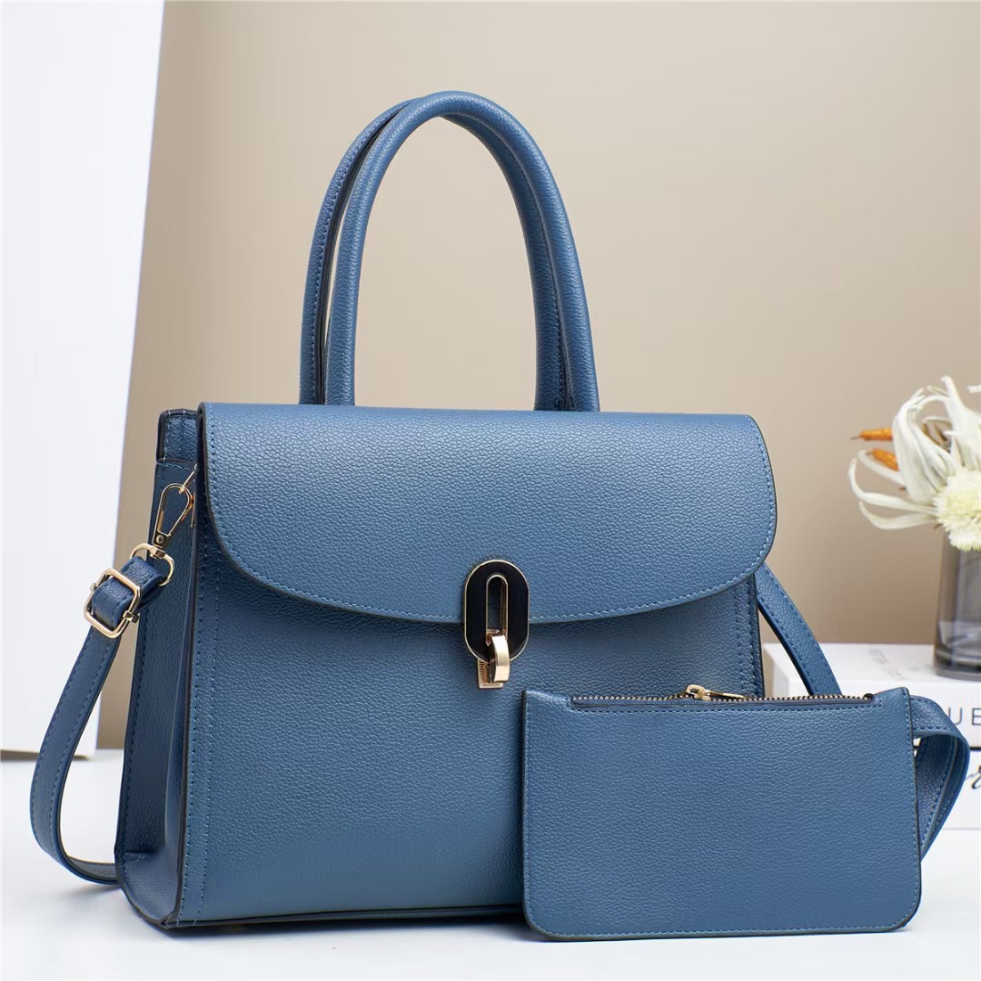 High-end women's handbag, cross-border two-piece set, mother and child bag, large capacity, simple single-shoulder crossbody bag wholesale full figure