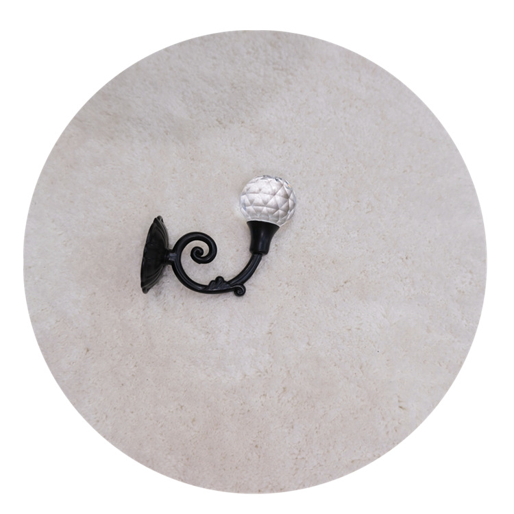 【 Yonghao Hardware 】 Factory direct sales of engraved small crystal balls, aluminum alloy curtains, wall hooks, and crystal hooks Item Picture
