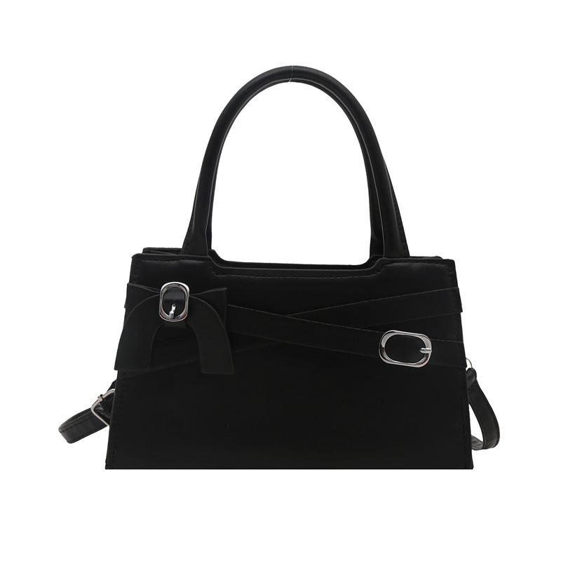 The textured bow handbag is a new Spring/Summer 2025 women's single-shoulder crossbody bag and a stylish commuting small square bag Item Picture