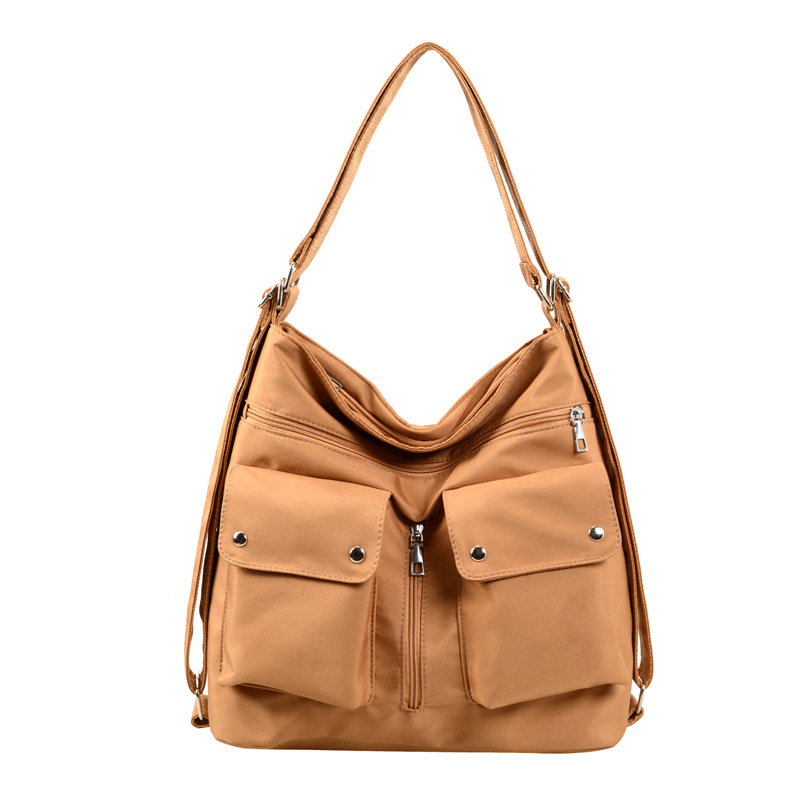 Cross-border multi-functional canvas bag, simple, individual and versatile, women's bucket bag, multi-purpose casual single-shoulder crossbody bag Item Picture