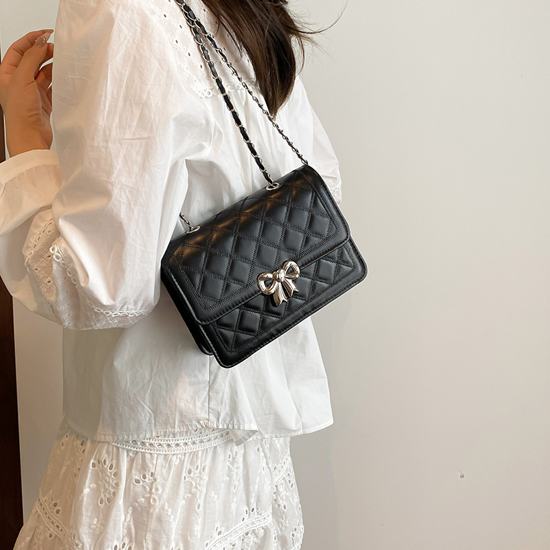 Diamond-shaped chain bag for women, 2025 new style, high-end texture, fashionable, summer versatile, single-shoulder crossbody bag, small square bag Specification drawing