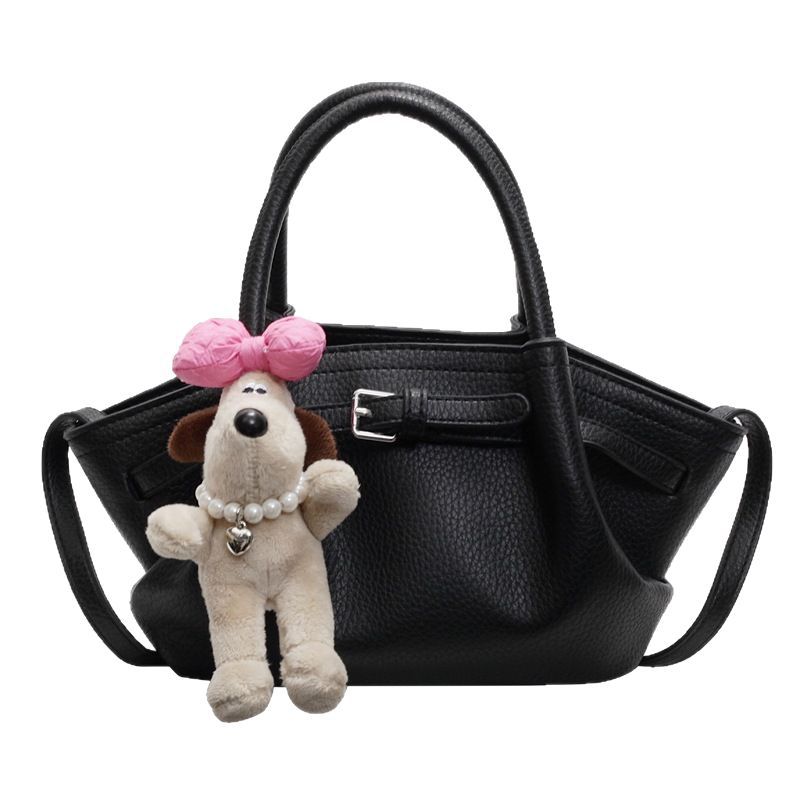A niche casual and fashionable pleated hand-held bucket bag for 2025, a simple and versatile single-shoulder crossbody bag in a solid color Item Picture