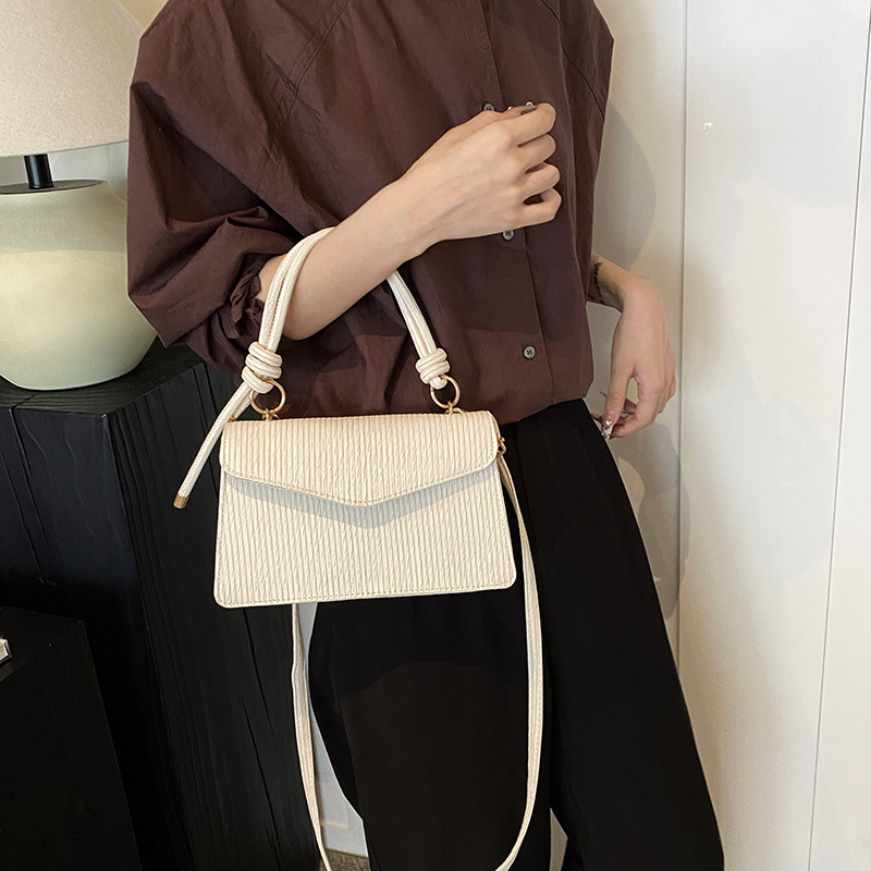 Textured, fashionable and simple handbag 2024, embossed, fresh and sweet, single-shoulder crossbody bag, trendy small square bag for women details Picture
