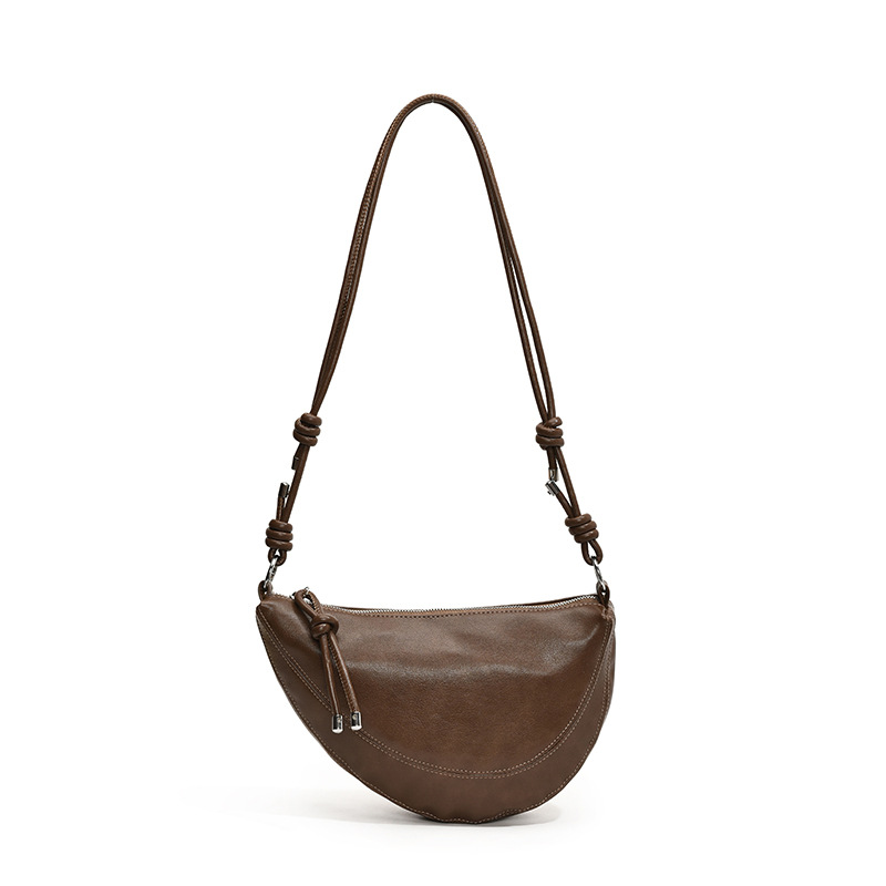 Retro design Maillard fashion trend versatile single-shoulder bag for women 2025 new style High-end crossbody dumpling bag Item Picture