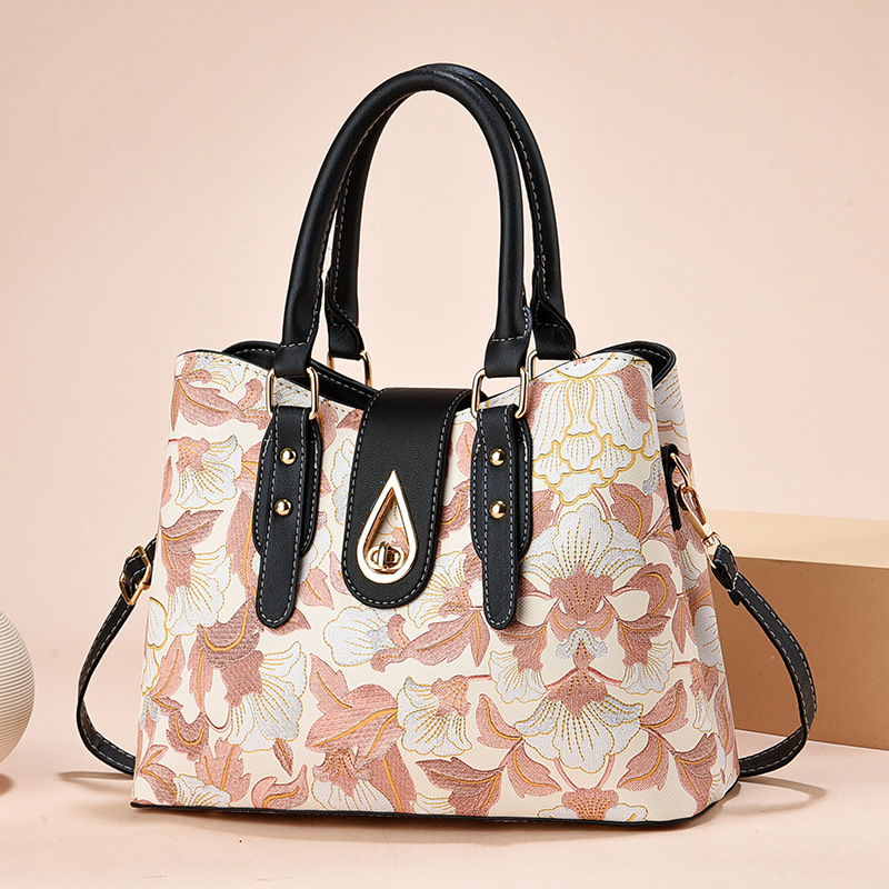 New fashionable handbag for women 2024 with contrasting colors and large floral patterns, single-shoulder crossbody mom bag, one piece for delivery Application Scenario
