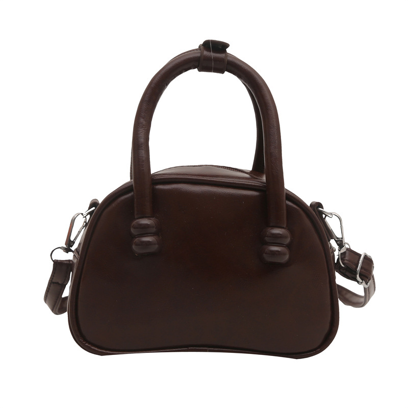 Solid color textured small bag for women, 2025 new summer simple pillow bag, single-shoulder crossbody bag, stylish hand-held small bag Item Picture
