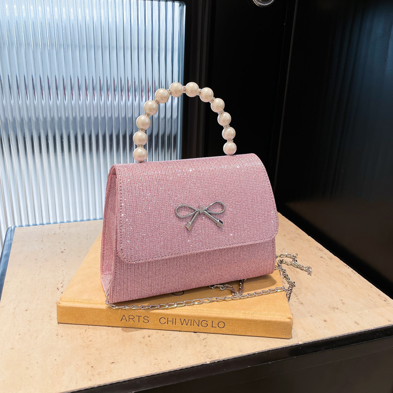 Spring 2025 new bow, high-end single-shoulder bag, stylish and simple commuter crossbody bag, elegant handbag full figure